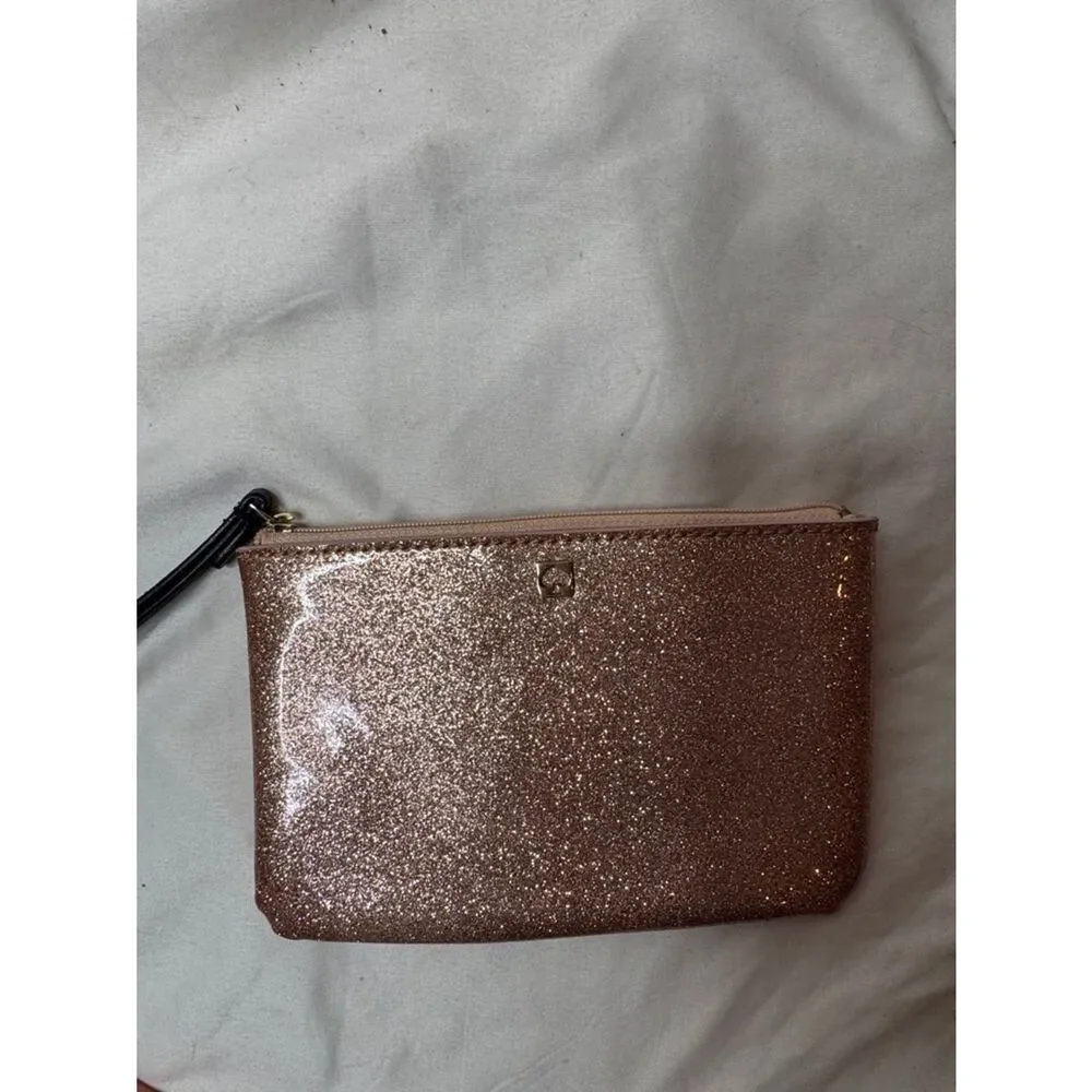 Kate Spade Glitter Wristlet Clutch - Rose Gold